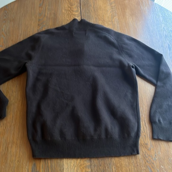 MERONA Cashmere Blend Quarter Zip Sweater Dark Brown Long Sleeves Size Small - Picture 11 of 12